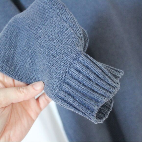 Vintage Tommy Hilfiger Heavy Knit Blue Long Sleeve Crewneck Sweater XL - Picture 4 of 6